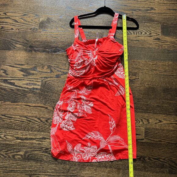 SOMA Soft Jersey V-Wire Short Bra Dress Bali Batik Feelin Poppy Large NEW Knee - Picture 5 of 10